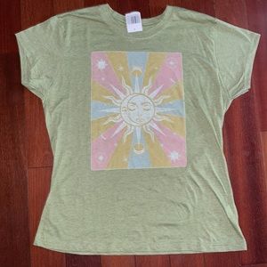 Urban outfitters light green sun and moon T-shirt
